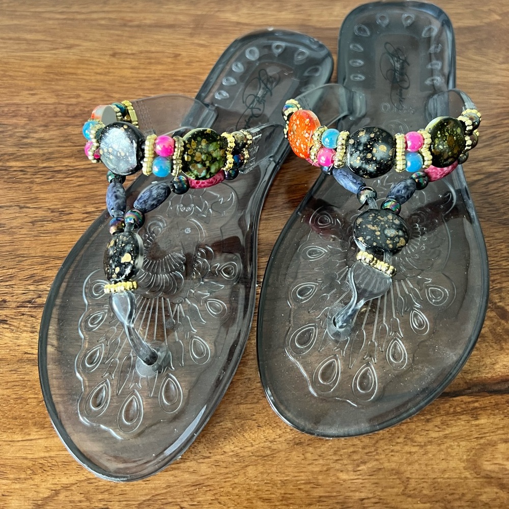 Lovely People Beaded Women's Sandals - Multicolor